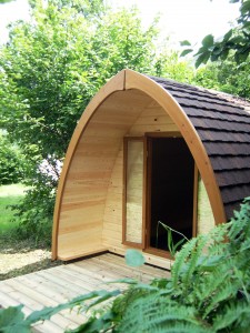 soon to be installed camping pods