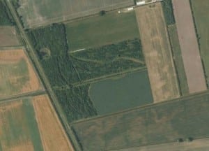 aerial view of our camp site in Stickney Lincolnshire